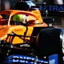 PORTIMAO, PORTUGAL - OCTOBER 23: Lando Norris of Great Britain driving the (4) McLaren F1 Team MCL35 Renault in the Pitlane during practice ahead of the F1 Grand Prix of Portugal at Autodromo Internacional do Algarve on October 23, 2020 in Portimao, Portugal. (Photo by Peter Fox/Getty Images)