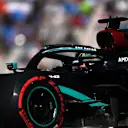 PORTIMAO, PORTUGAL - OCTOBER 24: Lewis Hamilton of Great Britain driving the (44) Mercedes AMG Petronas F1 Team Mercedes W11 on track during qualifying ahead of the F1 Grand Prix of Portugal at Autodromo Internacional do Algarve on October 24, 2020 in Portimao, Portugal. (Photo by Rudy Carezzevoli/Getty Images)