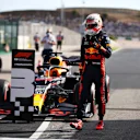 PORTIMAO, PORTUGAL - OCTOBER 24: Third place qualifier Max Verstappen of Netherlands and Red Bull Racing walks from his car in parc ferme during qualifying ahead of the F1 Grand Prix of Portugal at Autodromo Internacional do Algarve on October 24, 2020 in Portimao, Portugal. (Photo by Mark Thompson/Getty Images)
