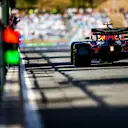 PORTIMAO, PORTUGAL - OCTOBER 24: Alex Albon of Red Bull Racing and Thailand  during qualifying ahead of the F1 Grand Prix of Portugal at Autodromo Internacional do Algarve on October 24, 2020 in Portimao, Portugal. (Photo by Peter Fox/Getty Images)