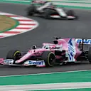 PORTIMAO, PORTUGAL - OCTOBER 25: Sergio Perez of Mexico driving the (11) Racing Point RP20 Mercedes on track during the F1 Grand Prix of Portugal at Autodromo Internacional do Algarve on October 25, 2020 in Portimao, Portugal. (Photo by Jose Sena Goulao - Pool/Getty Images)