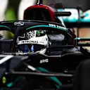 SOCHI, RUSSIA - SEPTEMBER 26: Valtteri Bottas of Finland driving the (77) Mercedes AMG Petronas F1 Team Mercedes W11 in the Pitlane during final practice ahead of the F1 Grand Prix of Russia at Sochi Autodrom on September 26, 2020 in Sochi, Russia. (Photo by Mark Thompson/Getty Images)