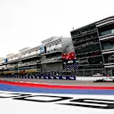 SOCHI, RUSSIA - SEPTEMBER 26: Kevin Magnussen of Denmark driving the (20) Haas F1 Team VF-20 Ferrari on track during qualifying ahead of the F1 Grand Prix of Russia at Sochi Autodrom on September 26, 2020 in Sochi, Russia. (Photo by Maxim Shemetov - Pool/Getty Images)