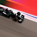 SOCHI, RUSSIA - SEPTEMBER 26: Lewis Hamilton of Great Britain driving the (44) Mercedes AMG Petronas F1 Team Mercedes W11 during qualifying ahead of the F1 Grand Prix of Russia at Sochi Autodrom on September 26, 2020 in Sochi, Russia. (Photo by Mario Renzi - Formula 1/Formula 1 via Getty Images)