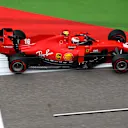 SOCHI, RUSSIA - SEPTEMBER 26: Charles Leclerc of Monaco driving the (16) Scuderia Ferrari SF1000 during qualifying ahead of the F1 Grand Prix of Russia at Sochi Autodrom on September 26, 2020 in Sochi, Russia. (Photo by Mark Thompson/Getty Images)