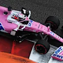 SOCHI, RUSSIA - SEPTEMBER 26: Sergio Perez of Mexico driving the (11) Racing Point RP20 Mercedes on track during qualifying ahead of the F1 Grand Prix of Russia at Sochi Autodrom on September 26, 2020 in Sochi, Russia. (Photo by Kirill Kudryavtsev - Pool/Getty Images)