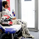 SOCHI, RUSSIA - SEPTEMBER 26: Pierre Gasly of Scuderia AlphaTauri and France  during final qualifying ahead of the F1 Grand Prix of Russia at Sochi Autodrom on September 26, 2020 in Sochi, Russia. (Photo by Peter Fox/Getty Images)