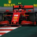 SOCHI, RUSSIA - SEPTEMBER 27: Charles Leclerc of Monaco driving the (16) Scuderia Ferrari SF1000 on track during the F1 Grand Prix of Russia at Sochi Autodrom on September 27, 2020 in Sochi, Russia. (Photo by Dan Mullan/Getty Images)