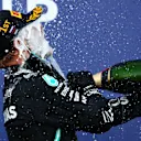 SOCHI, RUSSIA - SEPTEMBER 27: Race winner Valtteri Bottas of Finland and Mercedes GP celebrates on the podium during the F1 Grand Prix of Russia at Sochi Autodrom on September 27, 2020 in Sochi, Russia. (Photo by Mark Thompson/Getty Images)