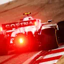 BAHRAIN, BAHRAIN - DECEMBER 04: Nicholas Latifi of Canada driving the (6) Williams Racing FW43 Mercedes on track during practice ahead of the F1 Grand Prix of Sakhir at Bahrain International Circuit on December 04, 2020 in Bahrain, Bahrain. (Photo by Clive Mason - Formula 1/Formula 1 via Getty Images)