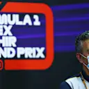 BAHRAIN, BAHRAIN - DECEMBER 04: Director of Pirelli F1 Mario Isola talks in the Team Principals Press Conference during practice ahead of the F1 Grand Prix of Sakhir at Bahrain International Circuit on December 04, 2020 in Bahrain, Bahrain. (Photo by Dan Istitene - Formula 1/Formula 1 via Getty Images)