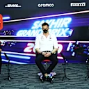 BAHRAIN, BAHRAIN - DECEMBER 04: Haas F1 Team Principal Guenther Steiner, Mercedes GP Executive Director Toto Wolff and Director of Pirelli F1 Mario Isola talk in the Team Principals Press Conference during practice ahead of the F1 Grand Prix of Sakhir at Bahrain International Circuit on December 04, 2020 in Bahrain, Bahrain. (Photo by Dan Istitene - Formula 1/Formula 1 via Getty Images)