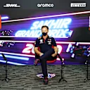 BAHRAIN, BAHRAIN - DECEMBER 04: Scuderia AlphaTauri Team Principal Franz Tost, Red Bull Racing Team Principal Christian Horner, and Otmar Szafnauer, Team Principal and Chief Executive Officer of Racing Point talk in the Team Principals Press Conference during practice ahead of the F1 Grand Prix of Sakhir at Bahrain International Circuit on December 04, 2020 in Bahrain, Bahrain. (Photo by Dan Istitene - Formula 1/Formula 1 via Getty Images)
