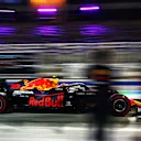 BAHRAIN, BAHRAIN - DECEMBER 04: Alexander Albon of Thailand driving the (23) Aston Martin Red Bull Racing RB16 stops in the Pitlane during practice ahead of the F1 Grand Prix of Sakhir at Bahrain International Circuit on December 04, 2020 in Bahrain, Bahrain. (Photo by Mark Thompson/Getty Images)