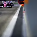 BAHRAIN, BAHRAIN - DECEMBER 05: Sergio Perez of Mexico driving the (11) Racing Point RP20 Mercedes in the Pitlane during qualifying ahead of the F1 Grand Prix of Sakhir at Bahrain International Circuit on December 05, 2020 in Bahrain, Bahrain. (Photo by Mark Thompson/Getty Images)