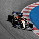 BARCELONA, SPAIN - AUGUST 14: Carlos Sainz of Spain driving the (55) McLaren F1 Team MCL35 Renault on track during practice for the F1 Grand Prix of Spain at Circuit de Barcelona-Catalunya on August 14, 2020 in Barcelona, Spain. (Photo by Rudy Carezzevoli/Getty Images)