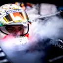 BARCELONA, SPAIN - AUGUST 14: Max Verstappen of Netherlands and Red Bull Racing prepares to drive in the garage during practice for the F1 Grand Prix of Spain at Circuit de Barcelona-Catalunya on August 14, 2020 in Barcelona, Spain. (Photo by Mark Thompson/Getty Images)