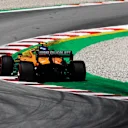 BARCELONA, SPAIN - AUGUST 15: Lando Norris of Great Britain driving the (4) McLaren F1 Team MCL35 Renault on track during final practice for the F1 Grand Prix of Spain at Circuit de Barcelona-Catalunya on August 15, 2020 in Barcelona, Spain. (Photo by Josep Lago/Pool via Getty Images)