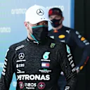BARCELONA, SPAIN - AUGUST 15: Second placed qualifier Valtteri Bottas of Finland and Mercedes GP looks on during qualifying for the F1 Grand Prix of Spain at Circuit de Barcelona-Catalunya on August 15, 2020 in Barcelona, Spain. (Photo by Albert Gea/Pool via Getty Images)