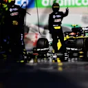BARCELONA, SPAIN - AUGUST 16: Esteban Ocon of France driving the (31) Renault Sport Formula One Team RS20 comes into the Pitlane during the F1 Grand Prix of Spain at Circuit de Barcelona-Catalunya on August 16, 2020 in Barcelona, Spain. (Photo by Mario Renzi - Formula 1/Formula 1 via Getty Images)