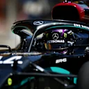 SPIELBERG, AUSTRIA - JULY 10: Lewis Hamilton of Great Britain driving the (44) Mercedes AMG Petronas F1 Team Mercedes W11 in the pit lane during practice for the F1 Grand Prix of Styria at Red Bull Ring on July 10, 2020 in Spielberg, Austria. (Photo by Peter Fox/Getty Images)