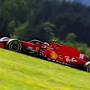 SPIELBERG, AUSTRIA - JULY 10: Charles Leclerc of Monaco driving the (16) Scuderia Ferrari SF1000 on track during practice for the F1 Grand Prix of Styria at Red Bull Ring on July 10, 2020 in Spielberg, Austria. (Photo by Mark Thompson/Getty Images)
