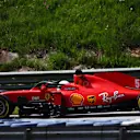 SPIELBERG, AUSTRIA - JULY 12: Sebastian Vettel of Germany driving the (5) Scuderia Ferrari SF1000 with a broken rear wing during the Formula One Grand Prix of Styria at Red Bull Ring on July 12, 2020 in Spielberg, Austria. (Photo by Dan Istitene - Formula 1/Formula 1 via Getty Images)