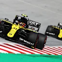 SPIELBERG, AUSTRIA - JULY 12: Esteban Ocon of France driving the (31) Renault Sport Formula One Team RS20 leads Daniel Ricciardo of Australia driving the (3) Renault Sport Formula One Team RS20 on track during the Formula One Grand Prix of Styria at Red Bull Ring on July 12, 2020 in Spielberg, Austria. (Photo by Mark Thompson/Getty Images)