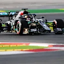 ISTANBUL, TURKEY - NOVEMBER 13: Lewis Hamilton of Great Britain driving the (44) Mercedes AMG Petronas F1 Team Mercedes W11 on track during practice ahead of the F1 Grand Prix of Turkey at Intercity Istanbul Park on November 13, 2020 in Istanbul, Turkey. (Photo by Ozan Kose-Pool/Getty Images)