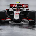 ISTANBUL, TURKEY - NOVEMBER 14: Kevin Magnussen of Denmark driving the (20) Haas F1 Team VF-20 Ferrari during qualifying ahead of the F1 Grand Prix of Turkey at Intercity Istanbul Park on November 14, 2020 in Istanbul, Turkey. (Photo by Joe Portlock - Formula 1/Formula 1 via Getty Images)