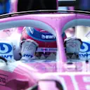 ISTANBUL, TURKEY - NOVEMBER 14: Pole position qualifier Lance Stroll of Canada and Racing Point celebrates in his car in parc ferme during qualifying ahead of the F1 Grand Prix of Turkey at Intercity Istanbul Park on November 14, 2020 in Istanbul, Turkey. (Photo by Clive Mason/Getty Images)