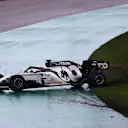 ISTANBUL, TURKEY - NOVEMBER 14: Daniil Kvyat of Russia driving the (26) Scuderia AlphaTauri AT01 Honda runs wide during qualifying ahead of the F1 Grand Prix of Turkey at Intercity Istanbul Park on November 14, 2020 in Istanbul, Turkey. (Photo by Dan Istitene - Formula 1/Formula 1 via Getty Images)
