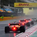 ISTANBUL, TURKEY - NOVEMBER 15: Lando Norris of Great Britain driving the (4) McLaren F1 Team MCL35 Renault on track during the F1 Grand Prix of Turkey at Intercity Istanbul Park on November 15, 2020 in Istanbul, Turkey. (Photo by Rudy Carezzevoli/Getty Images)