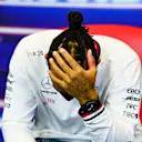 ISTANBUL, TURKEY - NOVEMBER 15: Race winner Lewis Hamilton of Great Britain and Mercedes GP talks in a press conference after the F1 Grand Prix of Turkey at Intercity Istanbul Park on November 15, 2020 in Istanbul, Turkey. (Photo by Mark Sutton - Pool/Getty Images)