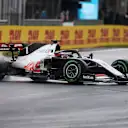ISTANBUL, TURKEY - NOVEMBER 15: Romain Grosjean of France driving the (8) Haas F1 Team VF-20 Ferrari spins during the F1 Grand Prix of Turkey at Intercity Istanbul Park on November 15, 2020 in Istanbul, Turkey. (Photo by Ozan Kose - Pool/Getty Images)