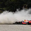 SCARPERIA, ITALY - SEPTEMBER 13: Max Verstappen of the Netherlands driving the (33) Aston Martin Red Bull Racing RB16 stops in the gravel as he retires from the F1 Grand Prix of Tuscany at Mugello Circuit on September 13, 2020 in Scarperia, Italy. (Photo by Clive Mason - Formula 1/Formula 1 via Getty Images)