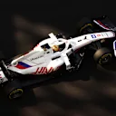 ABU DHABI, UNITED ARAB EMIRATES - DECEMBER 10:Nikita Mazepin of Russia driving the (9) Haas F1 Team VF-21 Ferrari  during practice ahead of the F1 Grand Prix of Abu Dhabi at Yas Marina Circuit on December 10, 2021 in Abu Dhabi, United Arab Emirates. (Photo by Bryn Lennon/Getty Images)