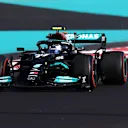 ABU DHABI, UNITED ARAB EMIRATES - DECEMBER 10: Valtteri Bottas of Finland driving the (77) Mercedes AMG Petronas F1 Team Mercedes W12 during practice ahead of the F1 Grand Prix of Abu Dhabi at Yas Marina Circuit on December 10, 2021 in Abu Dhabi, United Arab Emirates. (Photo by Lars Baron/Getty Images)