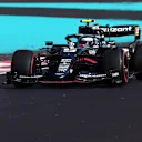 ABU DHABI, UNITED ARAB EMIRATES - DECEMBER 10: Sebastian Vettel of Germany driving the (5) Aston Martin AMR21 Mercedes during practice ahead of the F1 Grand Prix of Abu Dhabi at Yas Marina Circuit on December 10, 2021 in Abu Dhabi, United Arab Emirates. (Photo by Lars Baron/Getty Images)