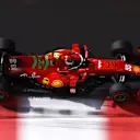 ABU DHABI, UNITED ARAB EMIRATES - DECEMBER 10: Carlos Sainz of Spain driving the (55) Scuderia Ferrari SF21 during practice ahead of the F1 Grand Prix of Abu Dhabi at Yas Marina Circuit on December 10, 2021 in Abu Dhabi, United Arab Emirates. (Photo by Bryn Lennon/Getty Images)