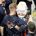 ABU DHABI, UNITED ARAB EMIRATES - DECEMBER 11: Pole position qualifier Max Verstappen of Netherlands and Red Bull Racing celebrates in parc ferme  during qualifying ahead of the F1 Grand Prix of Abu Dhabi at Yas Marina Circuit on December 11, 2021 in Abu Dhabi, United Arab Emirates. (Photo by Mahmoud Khaled - Formula 1/Formula 1 via Getty Images)