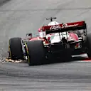 SPIELBERG, AUSTRIA - JULY 02: Kimi Raikkonen of Finland driving the (7) Alfa Romeo Racing C41 Ferrari during practice ahead of the F1 Grand Prix of Austria at Red Bull Ring on July 02, 2021 in Spielberg, Austria. (Photo by Clive Rose/Getty Images)