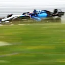 SPIELBERG, AUSTRIA - JULY 03: George Russell of Great Britain driving the (63) Williams Racing FW43B Mercedes during final practice ahead of the F1 Grand Prix of Austria at Red Bull Ring on July 03, 2021 in Spielberg, Austria. (Photo by Bryn Lennon/Getty Images)