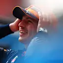 SPIELBERG, AUSTRIA - JULY 04: Race winner Max Verstappen of Netherlands and Red Bull Racing celebrates on the podium during the F1 Grand Prix of Austria at Red Bull Ring on July 04, 2021 in Spielberg, Austria. (Photo by Dan Istitene - Formula 1/Formula 1 via Getty Images)