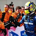 SPIELBERG, AUSTRIA - JULY 04: Third placed Lando Norris of Great Britain and McLaren F1 celebrates in parc ferme during the F1 Grand Prix of Austria at Red Bull Ring on July 04, 2021 in Spielberg, Austria. (Photo by Mark Thompson/Getty Images)