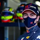 BAKU, AZERBAIJAN - JUNE 04: Sergio Perez of Mexico and Red Bull Racing prepares to drive in the garage during practice ahead of the F1 Grand Prix of Azerbaijan at Baku City Circuit on June 04, 2021 in Baku, Azerbaijan. (Photo by Mark Thompson/Getty Images)