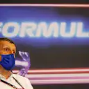BAKU, AZERBAIJAN - JUNE 04: Haas F1 Team Principal Guenther Steiner talks in the Team Principals Press Conference during practice ahead of the F1 Grand Prix of Azerbaijan at Baku City Circuit on June 04, 2021 in Baku, Azerbaijan. (Photo by Maxim Shemetov - Pool/Getty Images)