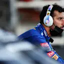 BAKU, AZERBAIJAN - JUNE 06: Daniel Ricciardo of Australia and McLaren F1 looks on from the pitlane during a red flag period during the F1 Grand Prix of Azerbaijan at Baku City Circuit on June 06, 2021 in Baku, Azerbaijan. (Photo by Peter Fox/Getty Images)