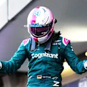 BAKU, AZERBAIJAN - JUNE 06: Second placed Sebastian Vettel of Germany and Aston Martin F1 Team celebrates in parc ferme during the F1 Grand Prix of Azerbaijan at Baku City Circuit on June 06, 2021 in Baku, Azerbaijan. (Photo by Dan Istitene - Formula 1/Formula 1 via Getty Images)