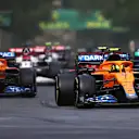 BAKU, AZERBAIJAN - JUNE 06: Lando Norris of Great Britain driving the (4) McLaren F1 Team MCL35M Mercedes during the F1 Grand Prix of Azerbaijan at Baku City Circuit on June 06, 2021 in Baku, Azerbaijan. (Photo by Dan Istitene - Formula 1/Formula 1 via Getty Images)